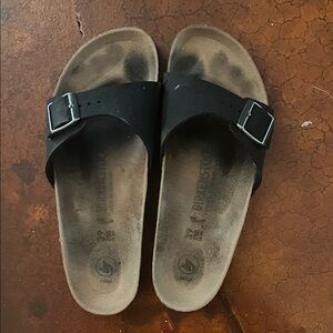 Birkenstock Black Single Strap Sandals